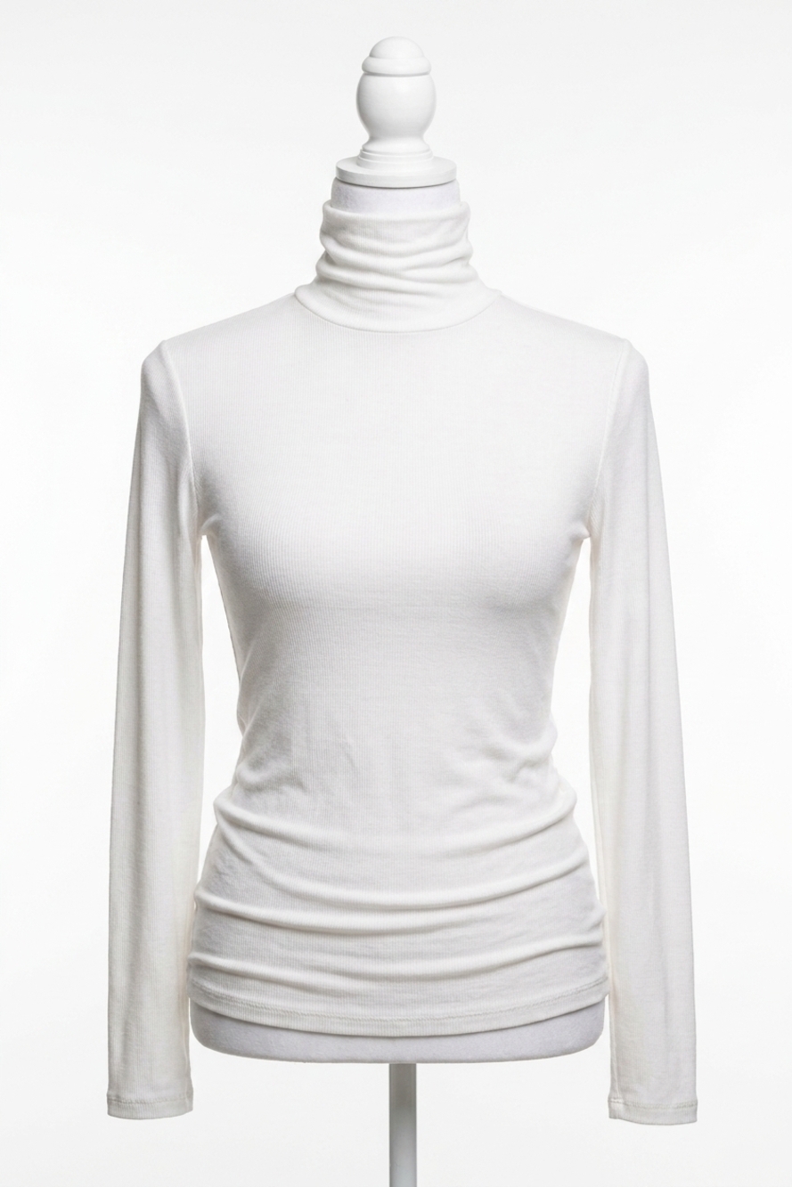 NEW CLOSED high neck long sleeve top in white